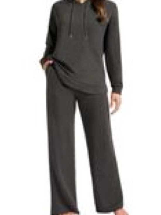 Max & Mia Other - Max Mia Womens Lounge Set Gray Hoodie Pants 2-Piece Fleece Soft Relaxed Fit